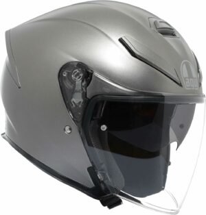 AGV - K5 Jet EVO E2206, Casco Moto Jet, Unisex, Matt Luna Grey, XL