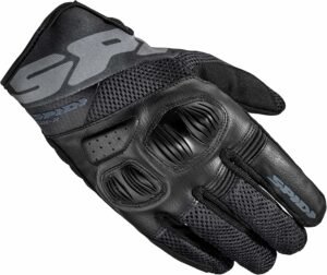 SPIDI, Flash-R Evo, Guanti Moto per Uomo, Protettivi e Resistenti, Guanti Moto Estivi Impermeabili e Antiscivolo, con Touchscreen Capacitivo, Peso Medio 0, 1 kg, Colore Nero, Taglia M