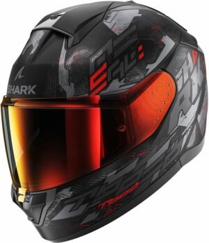 SHARK, Casco Moto Integral RIDILL 2 Molokai Black/Red/Grey KAR