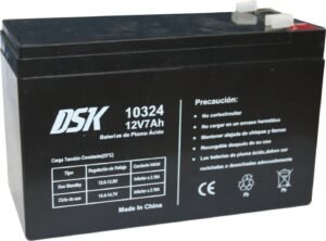 DSK 10324 - Batería de Plomo AGM Recargable y Sellada de 12V con 7Ah. Ideal para Coches Infantiles y Motos eléctricas, patinetes, Sistemas UPS, Sistemas de Seguridad y comunicación…