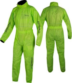 A-Pro Traje impermeable para moto, ciclomotor, touring, fluorescente