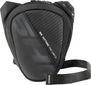 SHIMA Division Hip Bag Bolsa Pierna Moto Hombre Mujer Riñonera Bolso Cintura Reflectante Motorista Bolsillo Impermeable Herramientas Piernera (Negro, 2 litros)