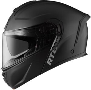 ASTONE HELMETS Cascos modulares de Motocicleta - RT6 Negro Mate (L)