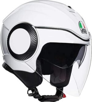 AGV Abierto E2205 Orbyt Solid Casco Moto Jet, Hombre, Negro Mate, X-Small