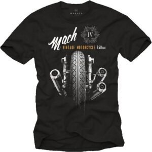 MAKAYA Camisetas Moteras - Vintage Moto Mach 4 Hombre