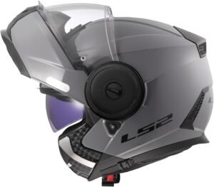 LS2 Casco Moto Modular Scope II Gris para Adultos Motociclistas Unisex