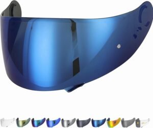 Everalo Visera Casco Compatible con Shoei Gt Air - Gt Air 2 - Neotec - Opticson - Cns 1 - Pantalla Pinlock Ready - Antirayas y antivaho (Azul)