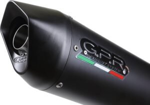 GPR Italia T.83.FUNE, Escape homologado con tubo de conexión para Street Triple 2013/16, Furore negro
