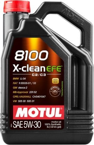 Motul 8100 X-Clean EFE 5W30 - Aceite, 5 L, El embalaje puede variar