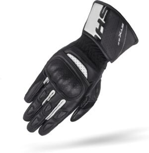 SHIMA STX Guantes Moto Hombre Cuero Homologados Largo Verano Motos Guante Ventilado Certificatos Con Protección Motorista Racing Protecciones Ventilación Verão (Masculinos, Blanco, XL)