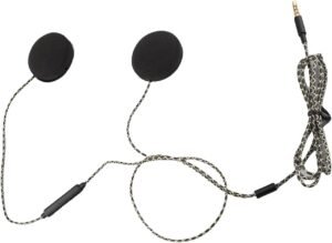KIMISS Auriculares de Motocicleta de 3.5 mm, Auriculares con Casco de Moto y Auriculares Sonido Genial, función de Llamada Manos Libres, cómodo de Llevar