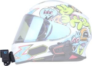 Lupholue Soporte de Barbilla para Casco de Motocicleta con Soporte de Base Curva y Almohadillas Adhesivas for GoPro Hero 12 11 10 9 8 7 Negro Plata Blanco 6 5 4 Osmo Especial para Casco SHOEI Z8