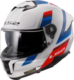LS2, Casco Moto Integral STREAM II VINTAGE Gloss White Blue Red, L