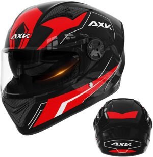 Cascos De Moto para Adultos Casco Integral para Moto, Cascos Integrales A Prueba De Viento De Moda con Doble Visera Abatible hacia Arriba Integradas Transpirable, Casco Moto Hombre Mujer