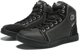 IRON JIA'S Botas de Moto para Hombre, Zapatillas de Motocicleta Casuales Antideslizantes, Zapatillas de Motocross Impermeable