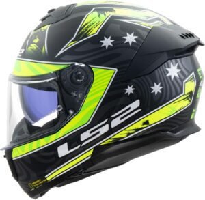 LS2, Casco Moto Integral STREAM II GALDAM Matt Black H-V Yellow, M