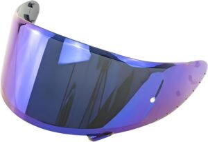 Guajiro - Visera Compatible con SHOEI CWR | NXR - RYD - X-SPIRIT III - Z7 - Rf1200 - X14 | Pantalla Casco Moto con soporte Pinlock Antivaho y sistema Tear-off | Policarbonato Reforzado (Azul)
