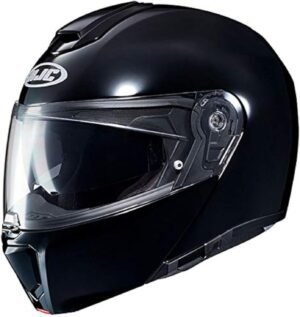 HJC, Casco modular de moto, RPHA90S, Negro metal, XXL