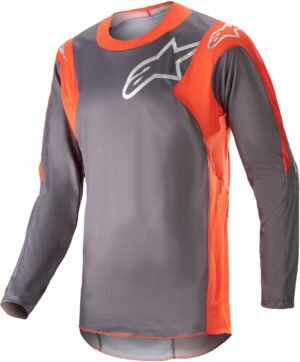 Alpinestars Racer Hoen Maglia Motocross Prendas de Punto, Gris y Naranja, Small Unisex Adulto
