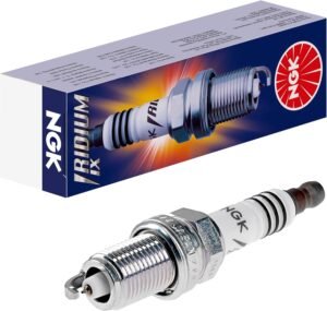 NGK Bujía de encendido 6441 Electro central Iridio Electrodo de masa supresión de interferencias 5 kOhm con asiento de estanqueidad plano Conexión SAE fija Ancho de llave: 16 mm Long. de rosca: 19,0mm